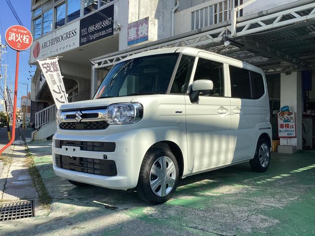 沖縄県宜野湾市の中古車ならスペーシア ハイブリッドＧ　新車　セーフティサポート　オーディオレス