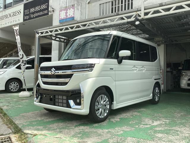 沖縄県の中古車ならスペーシアカスタム ハイブリッドＧＳ　新車　セーフティサポート　オーディオレス