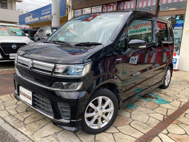 沖縄県の中古車ならワゴンＲ ハイブリッドＦＺ　衝突軽減ブレーキ　ヘッドアップディスプレイ　プッシュスタート　スマートキー　純正アルミホイール　ＬＥＤヘッドランプ　ＵＶカットガラス　シートリフター　専用エアロ