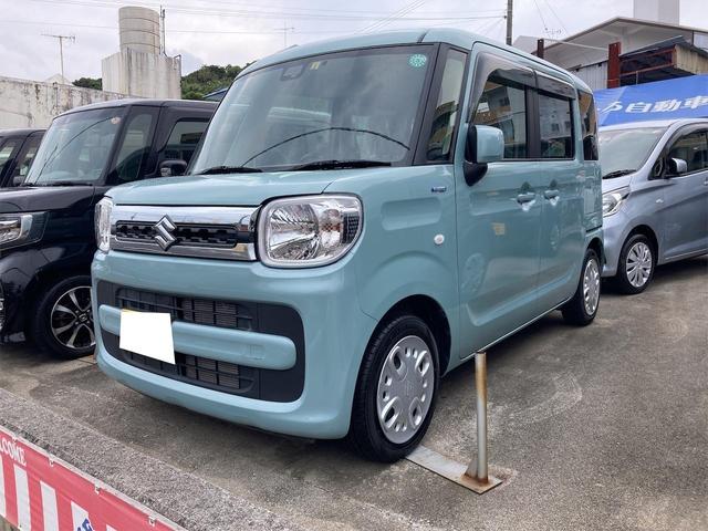 沖縄の中古車 スズキ スペーシア 車両価格 119万円 リ済込 2020(令和2)年 1.2万km Ｌグリーン