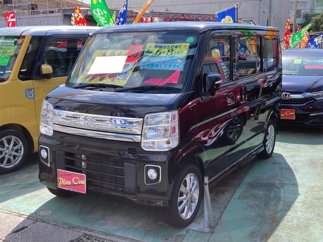 沖縄の中古車 スズキ エブリイワゴン 車両価格 132万円 リ済別 2018(平成30)年 9.3万km ブラック