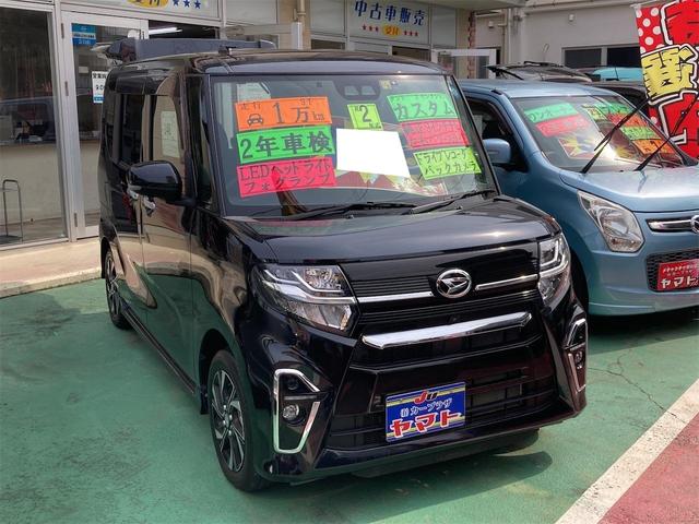 沖縄県うるま市の中古車ならタント カスタムＸセレクション　純正９インチナビ　両側パワースライドドア　ＬＥＤライト　プッシュスタート　スマートキー　衝突被害軽減システム　アイドリングストップ