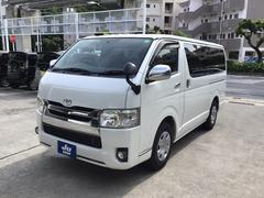 ハイエースバン ロングスーパーGL SDナビ・フルセグTV・CD・DVD・Bluetooth・バックカメラ・ETC・オートエアコン・光軸調整・ドアバイザー・プライバシーガラス・スマートキー・プッシュスタート 中古車画像