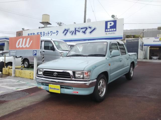 沖縄の中古車 トヨタ ハイラックススポーツピック 車両価格 129万円 リ済別 2000(平成12)年 19.8万km Ｌグリーン