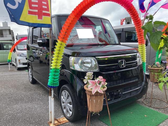 沖縄県の中古車ならＮ－ＢＯＸ Ｇ・Ｌパッケージ　スマートキー　ベンチシート　アイドリングストップ　左側パワースライドドア　盗難防止装置