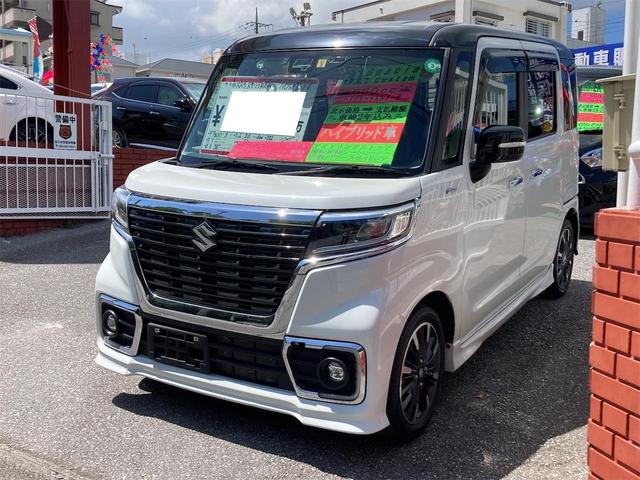 沖縄県中頭郡西原町の中古車ならスペーシアカスタム ハイブリッドＸＳターボ　スマートキー　ナビＴＶ　バックモニター　緊急ブレーキサポート　ドライブレコーダー　クルーズコントロール　両側パワースライドドア　アルミホイール　ベンチシート　ＥＴＣ　ハイブリッド車　ターボ車