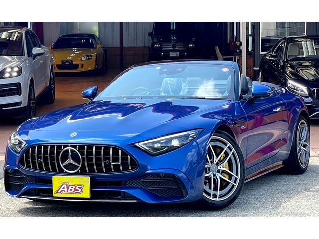 沖縄県の中古車ならＳＬ ＳＬ４３　禁煙１オーナー　ディーラー車右ハンドル　ヘッドアップディスプレイ　黒幌　黒革ベンチレーター　３６０°カメラ　ブルメスターサウンド　ＡＭＧ２０インチ　イエローキャリパー　パワートランク　セーフティ