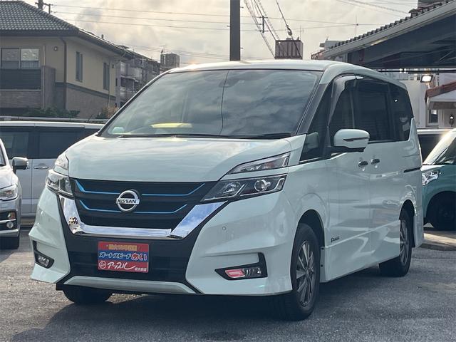 沖縄県の中古車ならセレナ ｅ－パワー　ハイウェイスターＶ　アラウンドビューモニター　エマージェンシーブレーキ　前後誤発進抑制機能　純正ナビ　フルセグＴＶ　ＤＶＤ再生　Ｂｕｌｕｅｔｏｏｔｈオーディオ　後席モニター　両側パワースライドドア　ＬＥＤヘッドライト