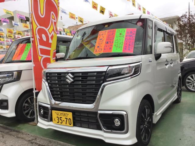 沖縄県うるま市の中古車ならスペーシアカスタム ハイブリッドＸＳ　レーダーブレーキサポート　スズキ純正ナビ　フルセグ　Ｂｌｕｅｔｏｏｔｈ　ＤＶＤ　バックモニター　両側パワースライドドア　コーナーセンサー　ドライブレコーダー