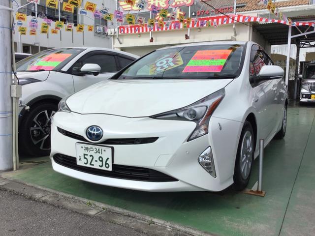 沖縄県の中古車ならプリウス Ｓセーフティプラス　トヨタセーフティセンス　トヨタ純正ナビ　フルセグ　Ｂｌｕｅｔｏｏｔｈ　ＤＶＤ　バックモニター　コーナーセンサー