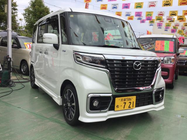 沖縄県うるま市の中古車ならフレアワゴン 　ＨＶ　ＸＳ　Ｔ　ターボ　マツダ純正ワイドナビ　フルセグ　Ｂｌｕｅｔｏｏｔｈ　ＤＶＤバックモニター　両側パワースライドドア　ハーフレザーシート　　ＥＴＣ