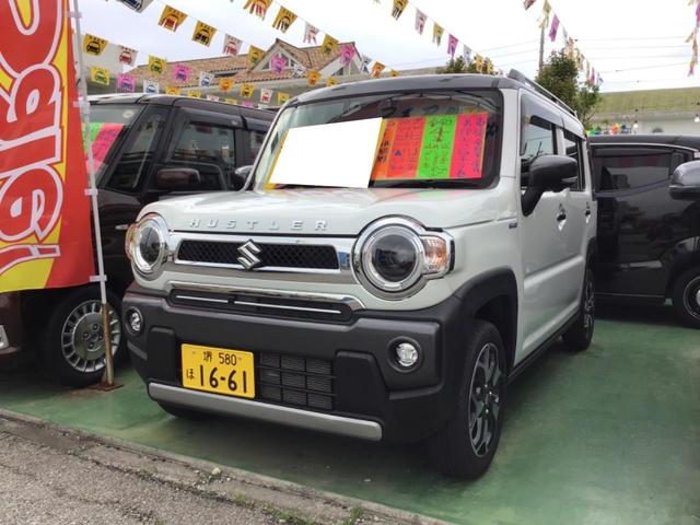 沖縄県の中古車ならハスラー Ｊスタイル　スズキセーフティサポート　スズキ純正ワイドナビ　フルセグ　Ｂｌｕｅｔｏｏｔｈ　ＤＶＤ　全方位モニター　コーナーセンサー　ハーフレザーシート　ヘッドライト　ＬＥＤ　フォグランプ　ＬＥＤ