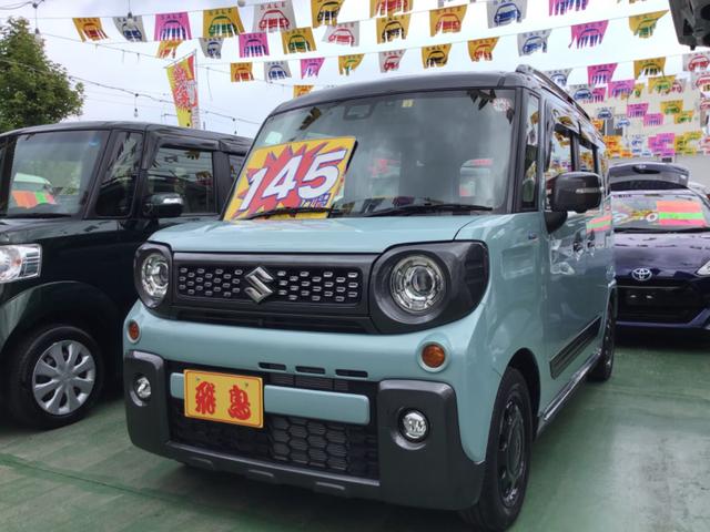 沖縄県うるま市の中古車ならスペーシアギア ハイブリッドＸＺ　スズキセーフティサポート　スズキ純正ワイドナビ　フルセグ　Ｂｌｕｅｔｏｏｔｈ　ＤＶＤ　全方位モニター　ヘッドライト　ＬＥＤ　フォグランプ　ＬＥＤ両側パワースライドドア　ドライブレコーダー