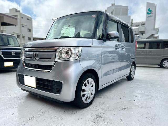 沖縄県の中古車ならＮ－ＢＯＸ Ｇ・Ｌホンダセンシング　Ｇ・Ｌホンダセンシング・Ｂｌｕｅｔｏｏｔｈ対応フルセグナビ・ＴＶ・ＥＴＣ・バックカメラ・キーレスエントリー・プッシュボタンスタート・左後部座席パワースライドドア・電動格納式ドアミラー・オートエアコン