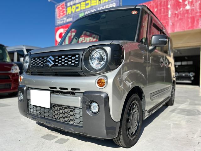 沖縄県浦添市の中古車ならスペーシアギア ハイブリッドＸＺ　社外７インチフルセグナビ・衝突被害軽減ブレーキ・ステアリングスイッチ・両側パワースライドドア・バックカメラ・両側バニティミラー・ＥＴＣ・アームレストボックス