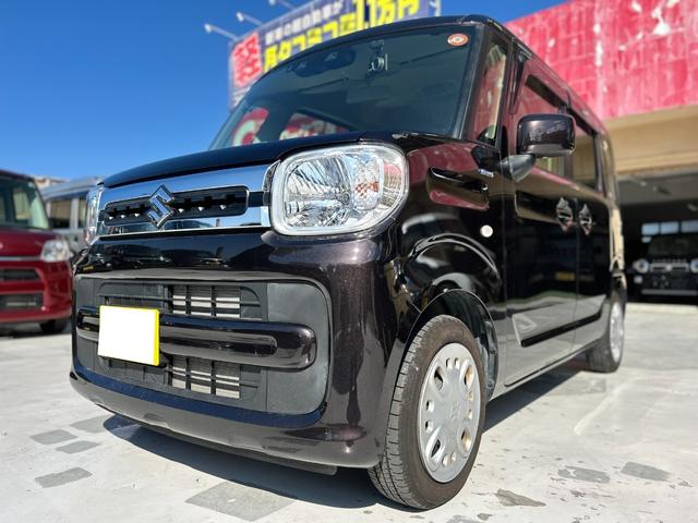 沖縄県浦添市の中古車ならスペーシア ハイブリッドＸ　社外７インチワンセグナビ・衝突被害軽減ブレーキ・両側パワースライド・運転席側シートヒーター・充電陽ＵＳＢポート・運転席側シートバックテーブル