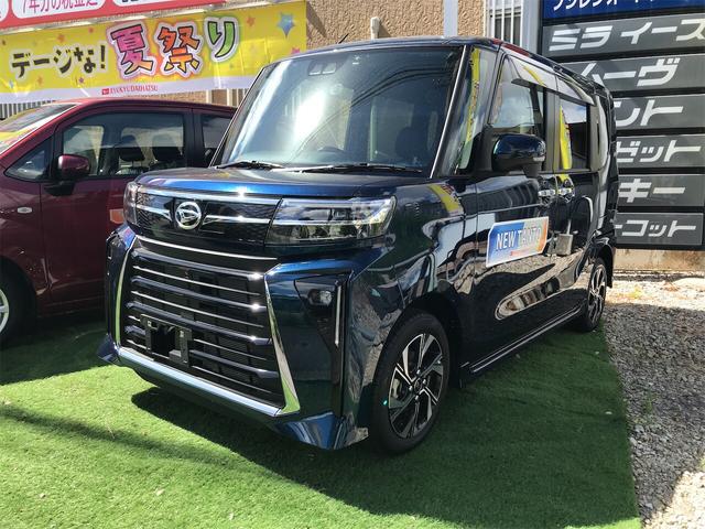 沖縄県の中古車ならタント カスタムＸ　展示試乗車　パノラマモニター対応カメラ・ドラレコ前後・室内カメラ・ＥＴＣ・９インチスマホ連携ディスプレイオーディオ・１４インチアルミホイール・両側電動スライドドア・