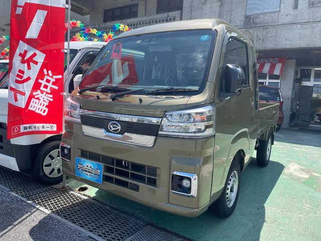 沖縄の中古車 ダイハツ ハイゼットトラック 車両価格 145万円 リ済込 2022(令和4)年 33km カーキ