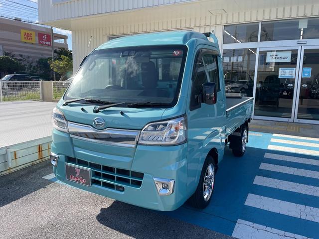 沖縄の中古車 ダイハツ ハイゼットトラック 支払総額 90万円 リ済込 2019(令和1)年 3.2万km ファインミントメタリック