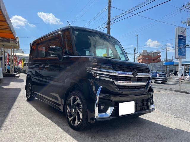 沖縄県の中古車ならスペーシアカスタム ハイブリッドＸＳターボ　全方位メモリーナビＳＵＺＵＫＩコネクト対応通信機搭載車　最上位モデル　９インチナビ　アルパインフリップダウンモニター　フルセグ　ＣａｒＰｌａｙ　Ｂｌｕｅｔｏｏｔｈ　ＯＰヘッドライトガーニッシュ