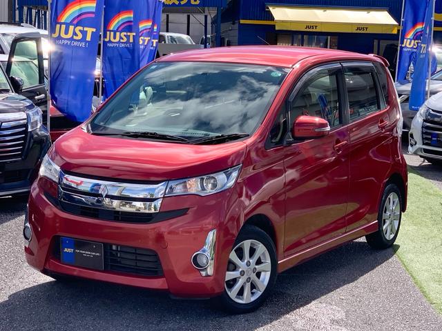 沖縄県沖縄市の中古車ならｅＫカスタム Ｇ　ナビ・ＴＶ・Ｂｌｕｅｔｏｏｔｈオーディオ・バックビューモニター・純正アルミホイール・ＨＩＤライト・オートエアコン・スマートキー２個