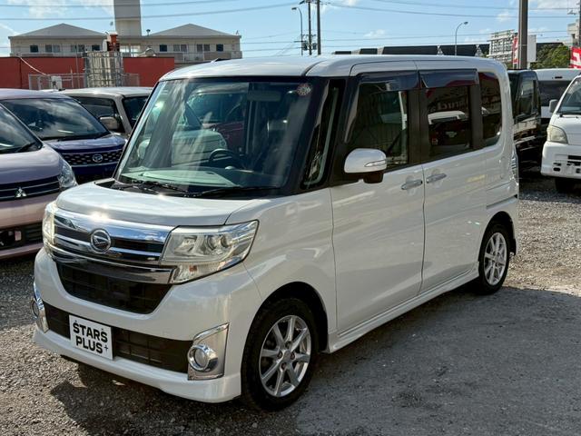 沖縄県の中古車ならタント カスタムＸ　ＳＡ　本土車両　左側パワースライドドア　電動格納ミラー　ウインカーミラー　プッシュスタート　スマートキー　取説付