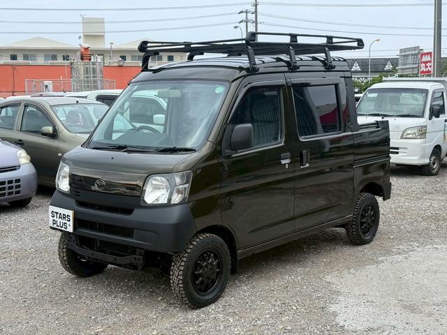 ハイゼットカーゴ(ダイハツ) デッキバン 本土車両 Aftermarketオーディオ フルセグ Bluetooth ナビ Aftermarketアルミホイール ブロックタイヤ ルーフラック 中古車画像