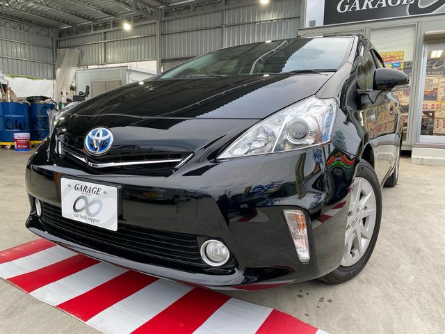 プリウスアルファ(トヨタ) Ｓ　チューン　ブラック　スマートキー　プッシュスタート　７人乗　シートカバー　フォグライト　オートライト　フルセグナビ　ＴＶ　Ｂｌｕｅｔｏｏｔｈ　バックカメラ　ビルドインＥＴＣ　ステアリングスイッチ　本土仕入れ　２４ヶ月保証 中古車画像