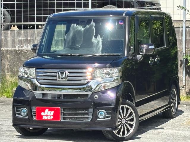 沖縄県の中古車ならＮ－ＢＯＸカスタム Ｇ　ターボＳＳパッケージ　ナビ　ＴＶ　視点切替バックカメラ　ＥＴＣ　両側パワースライドドア　衝突被害軽減ブレーキ　Ｂｌｕｅｔｏｏｔｈ対応　ＤＶＤ　クルーズコントロール