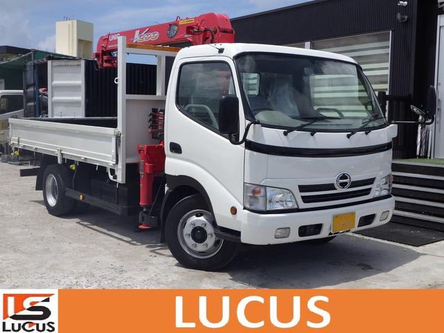 デュトロ ４段ユニック　積載３．８ｔ　軽油　ＭＴ　荷台寸法長さ３６９ｃｍ幅２０８ｃｍ高さ３７ｃｍ　ＰＳ　ＰＷ　ＡＣ　フックイン　古河ユニックＵＲＶ２９４