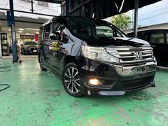 ステップワゴンスパーダ Z クールスピリット 本土仕入れ/両側パワースライド/ステアリングスイッチ/純正ナビTV/バックカメラ/ETC/フリップダウンモニター/ハーフレザーシート/アイドリングストップ/純正17インチアルミ 中古車画像