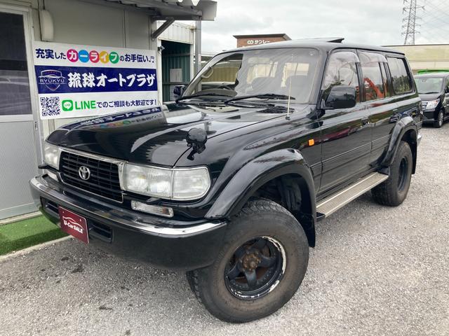 トヨタ ランドクルーザー８０ ＶＸリミテッド　ディーゼル　サンルーフ　４ＷＤ　前後デフロック　クルコン　フルセグＴＶ　バックカメラ　１ナンバー登録５人乗り　リフトアップ　全塗装車