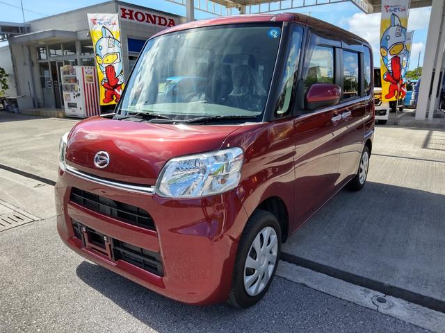 沖縄県の中古車ならタント Ｌ　両側スライドドア（手動）・ピラーレスミラクルＯＰＥＮドア・衝突安全ボディー・ＣＤ／ＵＳＢ／ＡＵＸ付オーディオ・キーレス・アイドリングストップ機能・フラットシート・パワードライブスイッチ