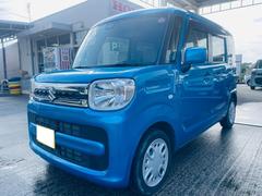 スペーシア ハイブリッドX 両側パワースライドドア・衝突軽減ブレーキ・ロールサンシェード・バニティミラー・CD・ラジオ・AUX・アイドリングストップ・スマートキー・ETC・運転席シートヒーター・助手席アンダー収納ボックス 中古車画像