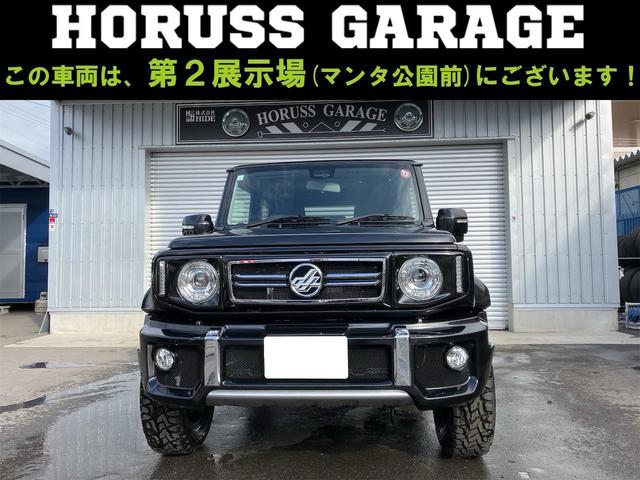 沖縄市 ＨＯＲＵＳＳ　ＧＡＲＡＧＥ（ホルスガレージ） スズキ ジムニーシエラ ＪＣ　カスタム　背面タイヤ　ナビ　アルミ ブラック 71km 2023(令和5)年