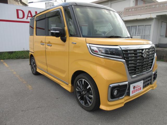 沖縄県の中古車ならスペーシアカスタム ハイブリッドＸＳターボ　当社メンテナンス車両・ワンオーナー・踏み間違い防止機能・高速楽々ターボエンジン・全方位モニター用カメラパッケージ・純正８インチフルセグナビ・両側パワースライドドア・スリムサーキュレーター・ＥＴＣ