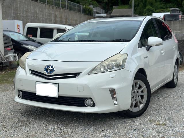 沖縄県の中古車ならプリウスアルファ Ｓ　プッシュスタート　ＥＴＣ　社外オーディオ　純正アルミ　１年保証　延長保証対象車