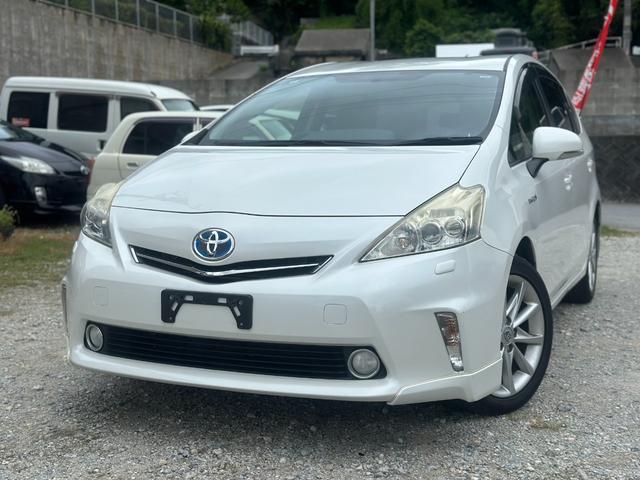 沖縄県の中古車ならプリウスアルファ Ｓツーリングセレクション　バックカメラ　プッシュスタート　ＥＴＣ　社外オーディオ　純正アルミ　１年保証　延長保証対象車
