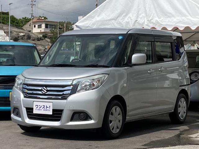 沖縄県糸満市の中古車ならソリオ Ｇ　スマートキー　プッシュスタート　社外ナビ／ＣＤ／ＤＶＤ／ＵＳＢ／フルセグＴＶ／Ｂｌｕｅｔｏｏｔｈ　バックカメラ　片側電動スライドドア　ＥＴＣ　シートヒーター　盗難防止システム　衝突安全ボディ