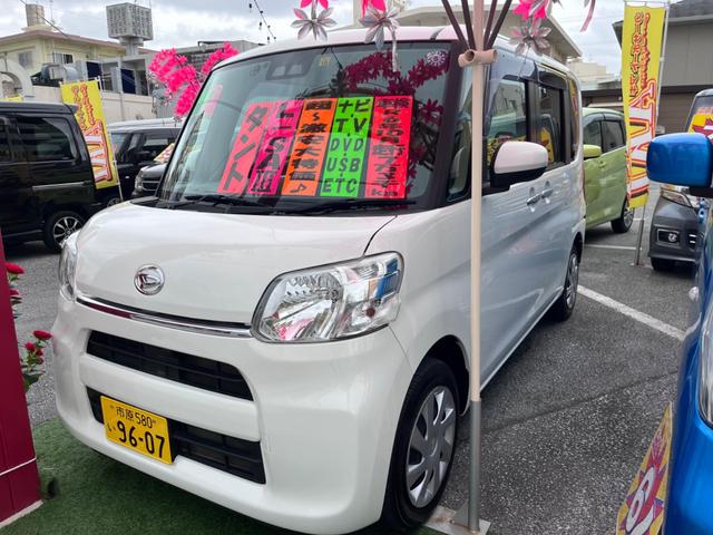 沖縄県沖縄市の中古車ならタント Ｌ　ＳＡＩＩＩ　ナビＴＶ　ＤＶＤＵＳＢＥＴＣ　ｐｗｒスイッチキーレスエントリーアイドリングストップクリアランスソナー電動格納ミラー