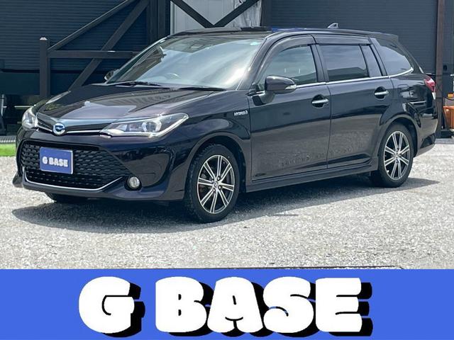 沖縄県の中古車ならカローラフィールダー ハイブリッドＧ　ダブルバイビー　一年保証付　ハーフレザー　社外ナビ・ＴＶ　ＢＬＵＥＴＯＯＴＨ　バックカメラ　ＬＥＤ　ＥＴＣ　純正ＡＷ　プッシュスタート