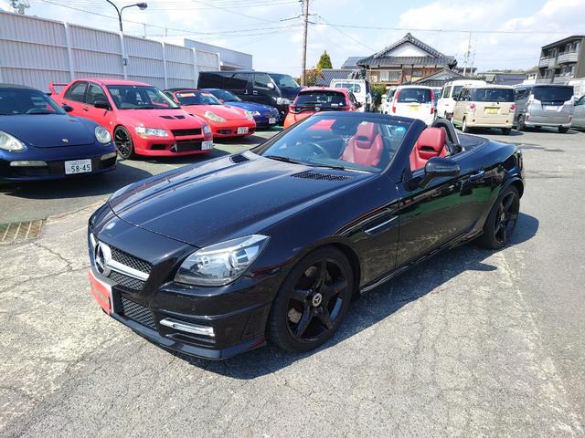 SLKクラス（メルセデス・ベンツ）ＳＬＫ３５０　オープンカー　ナビ　クリアランスソナー　オートクルーズコントロール　オートライト　ＨＩＤ　ＡＴ　スマートキー　電動格納ミラー　シートヒーター　アルミホイール　盗難防止システム　ＡＢＳ　ＥＳＣ　ＣＤ 中古車画像