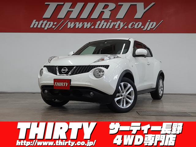 日産 ジューク １６ＧＴ　ＦＯＵＲ　タイプＶ　４ＷＤ　禁煙車　純正ＨＤＤナビ　バックカメラ　ＥＴＣ　Ｂｌｕｅｔｏｏｔｈ　フルセグＴＶパートタイム切り替えシステム　ＨＩＤライト　フォグ　プッシュスタート　スマートキー　純正１７インチＡＷ