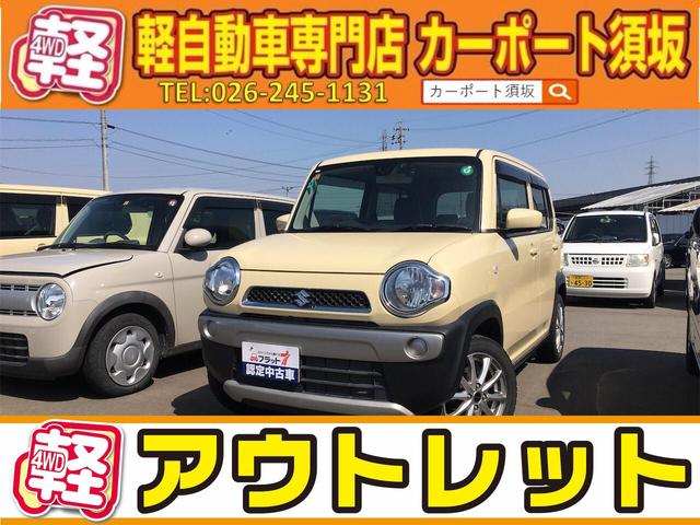 スズキ ハスラー Ｇ　４ＷＤ　ワンオ－ナ－　プッシュスタート　衝突安全ボディ　衝突被害軽減システム　盗難防止システム　ベンチシート　シートヒーター　電動格納式ドアミラー　ＡＢＳ　横滑り防止　エアバッグ　基本装備