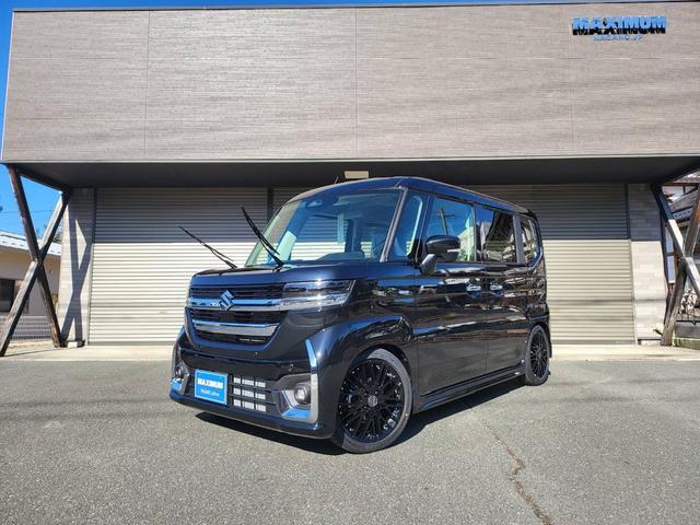 ハイブリッドＸＳターボ　届出済未使用車・ターボ・新品ＢＬＩＴＺ車高調・新品カールソン１６インチアルミ＋グッドイヤータイヤ・ローダウン・デュアルセンサーブレーキサポートＩＩ・プッシュスタート・両側スライドドア
