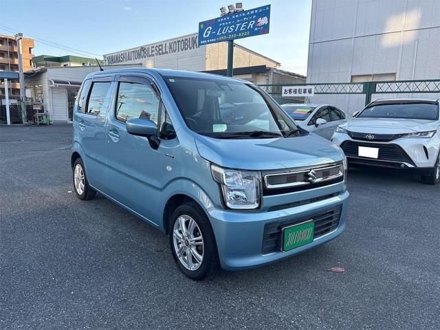 ワゴンＲ(スズキ) ハイブリッドＦＸ　ワンオーナー　衝突被害軽減システム　ナビ・ＴＶ　バックカメラ　アイドリングストップ　シートヒーター　オートライト　ベンチシート　フルフラット　ドアバイザー　衝突安全ボディ　盗難防止システム 中古車画像