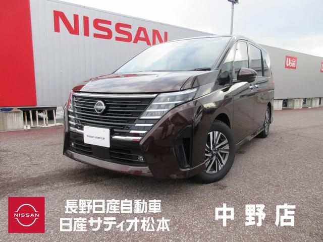 日産 セレナ ｅ－パワー　ルキシオン　当店試乗車　プロパイロット２．０　エマージェンシーブレーキ　踏み間違い防止　前後ソナ－　両側ハンズフリ－オ－トスライドドア　ワイヤレス充電　日産フルセグコネクトナビ　メ－カ－純正前後ドライブレコーダー