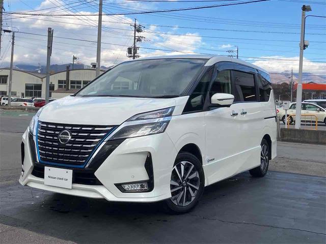 セレナ(日産) ｅ−パワー　ハイウェイスターＶ　ドライブレコーダー　ＥＴＣ　全周囲カメラ　ナビ　ＴＶ　クリアランスソナー　オートクルーズコントロール　パークアシスト　衝突被害軽減システム　両側電動スライドドア　オートライト　ＬＥＤヘッドランプ 中古車画像