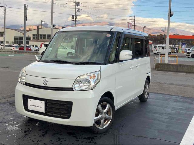 スペーシア(スズキ) Ｔ　４ＷＤ　バックカメラ　両側スライド・片側電動　ナビ　オートライト　アイドリングストップ　電動格納ミラー　シートヒーター　ベンチシート　ＣＶＴ　盗難防止システム　ＡＢＳ　ＣＤ　ＵＳＢ　アルミホイール 中古車画像