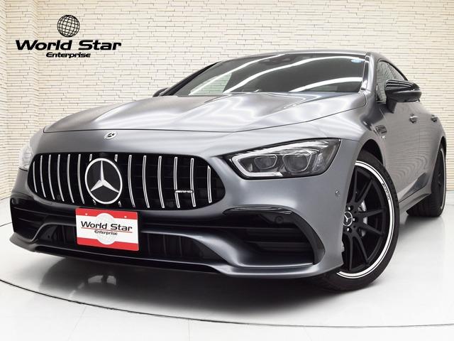 メルセデスＡＭＧ ＧＴ ４ドアクーペ ５３　４マチック＋　ＡＭＧダイナミックＰＫＧ　ＯＰ１１０　ガラスＳＲ　ＡＭＧ２１インチ５ツインスポークＡＷ　ブラックナッパレザーシート　ベンチレーター　ブルメスターサウンド　レーダーセーフティＰＫＧ　エアバランスＰＫＧ